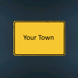 Customizable Town Sign