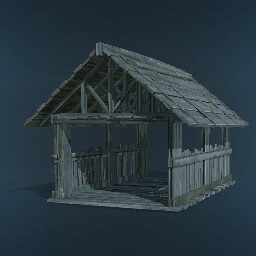 An Old Barnshed In The Style Of The Middle Ages