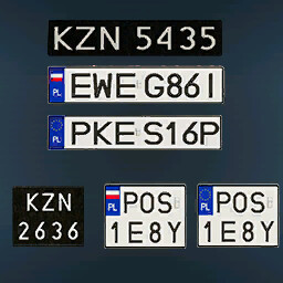 Polish License Plates Pack (Prefab*)