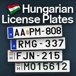 Hungarian License Plates (Prefab*)