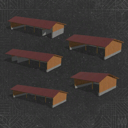 Wood Shelter Set